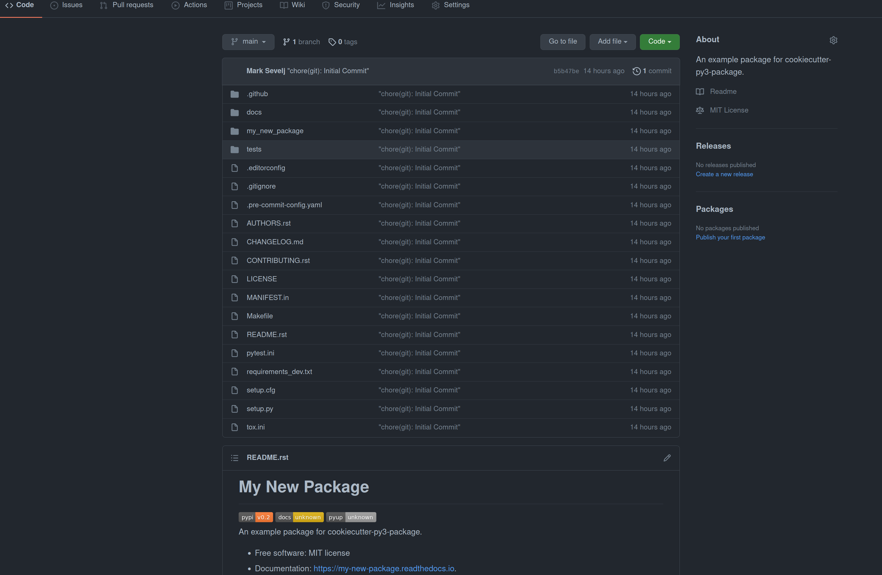 GitHub Repositories page